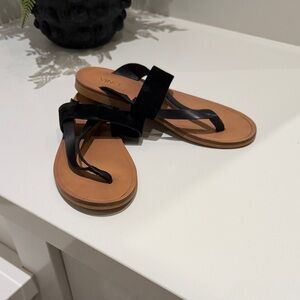 Vince Black sandal. Wore once, suede and leather.